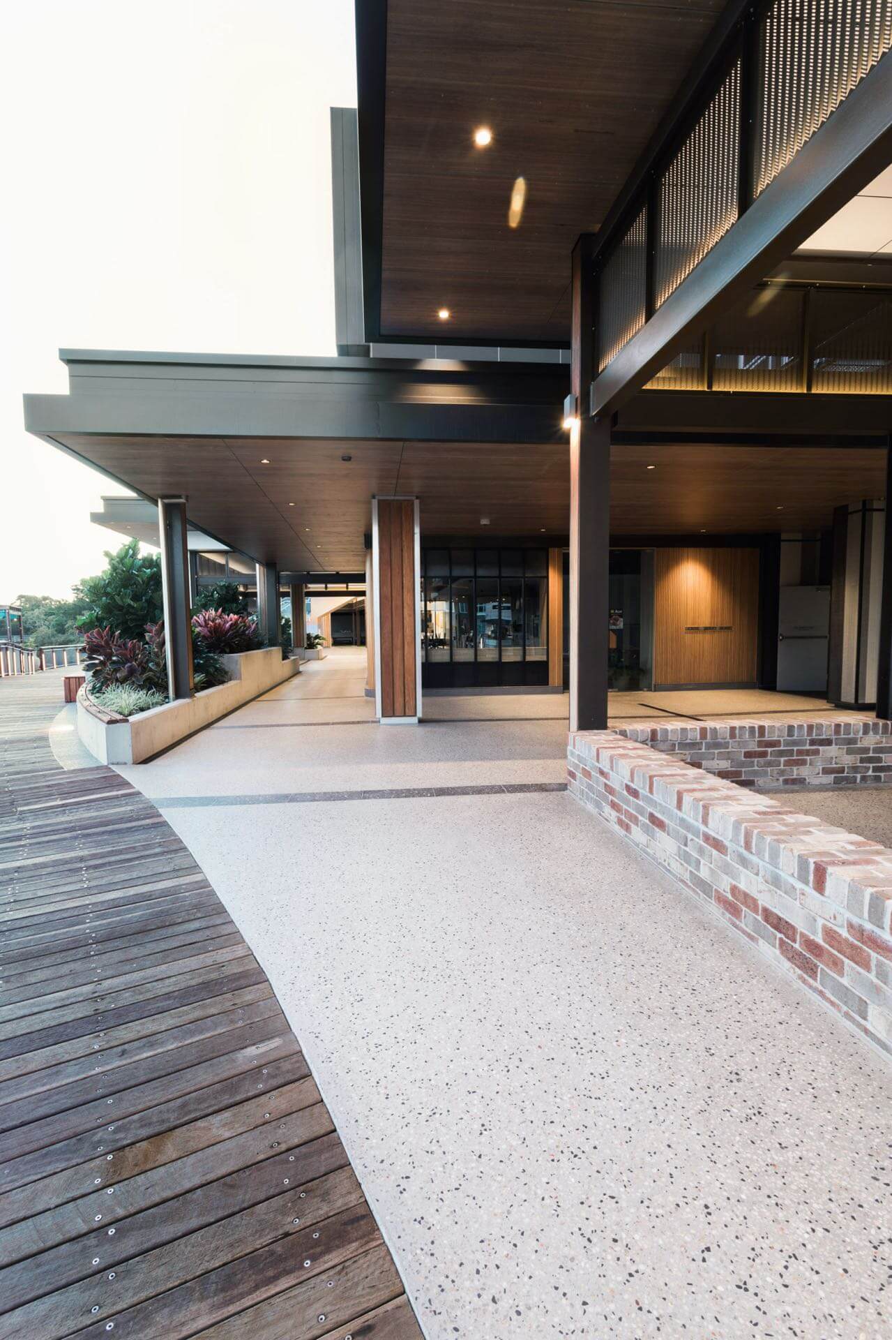 Concrete polishing for residential and commercial floors on the Sunshine Coast and Brisbane. - Honed & Polished Concrete work in progress